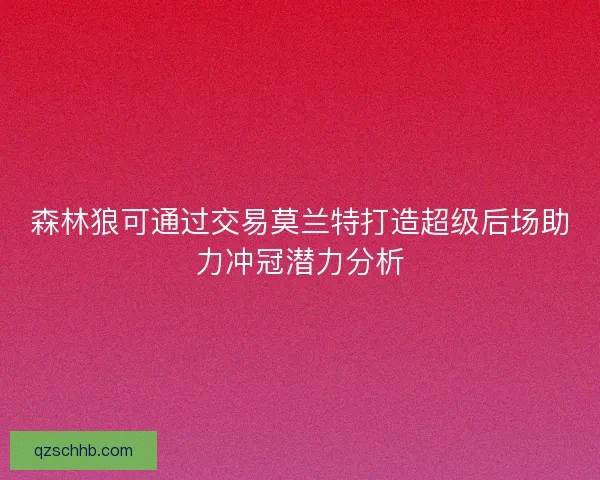 森林狼可通过交易莫兰特打造超级后场助力冲冠潜力分析