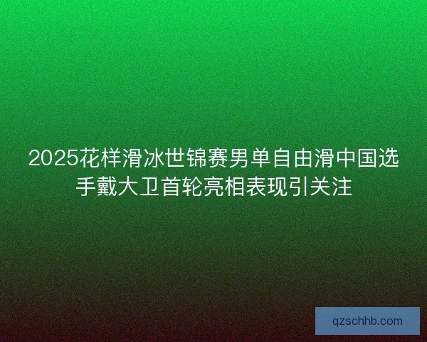 2025花样滑冰世锦赛男单自由滑中国选手戴大卫首轮亮相表现引关注